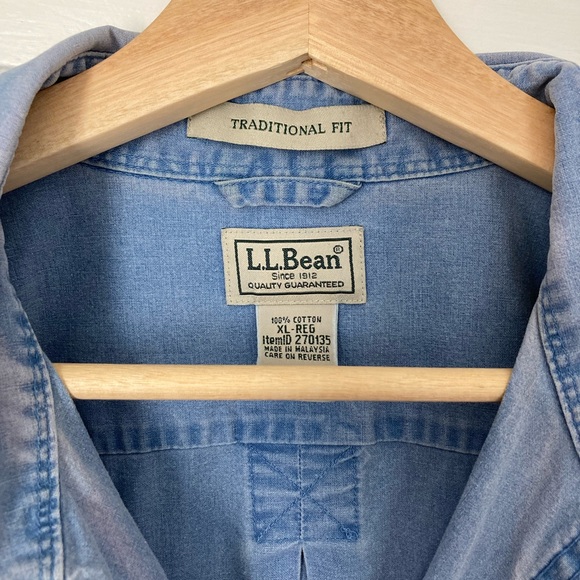 L.L. Bean Sunwashed Canvas Shirt, Traditional Fit - Picture 2 of 4